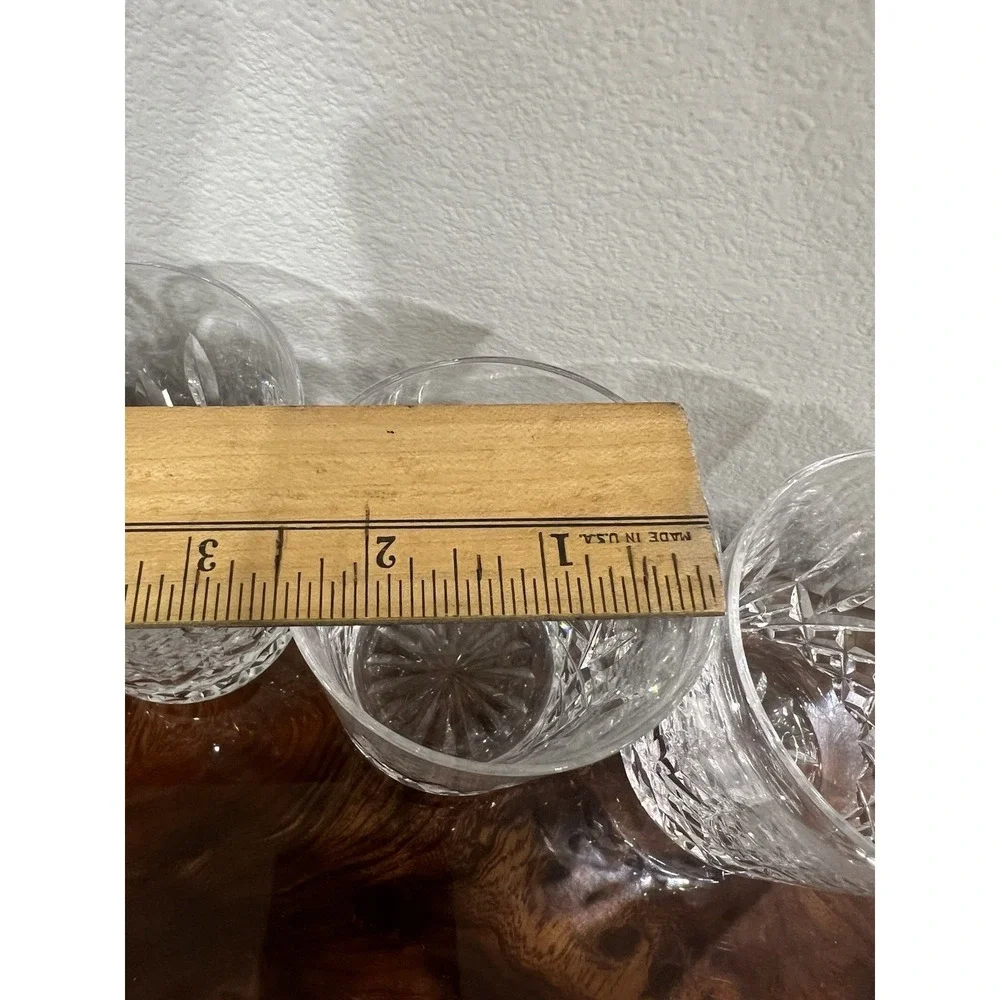 Set of 4 Vintage Waterford Crystal Lismore 5oz Round Cut Bottom Tumbler 3.5